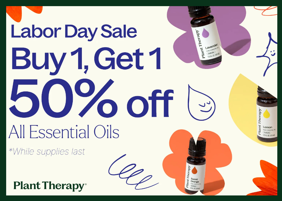 BOGO50 Labor Day Sale at Plant Therapy