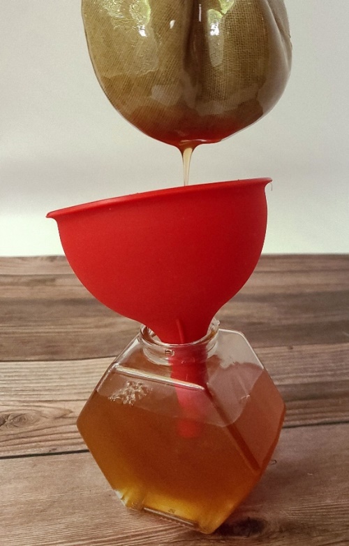 Filtering Herbs from Herbal Honey