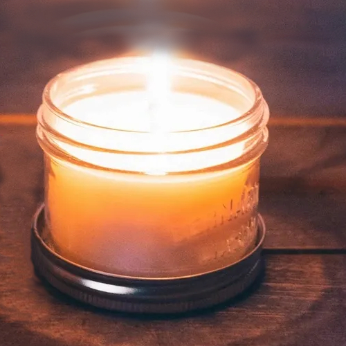 Beeswax Candle in a Jar