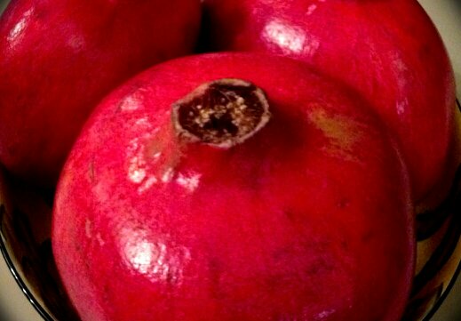 Pomegranate, Punica granatum, gives us fruit, juice, and a carrier oil