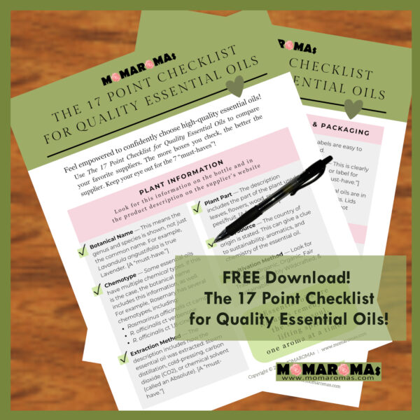 Free Download - The 17 Point Checklist for Quality Essential Oils