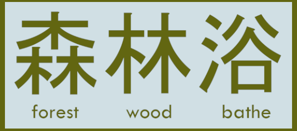 Kanji for Shinrin-Yoku, Forest Bathing