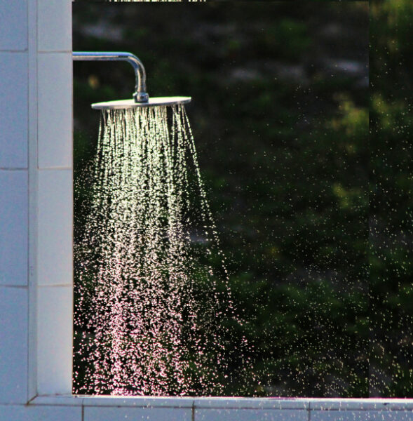 Use Refreshing Summer Heat Room Spray in the shower