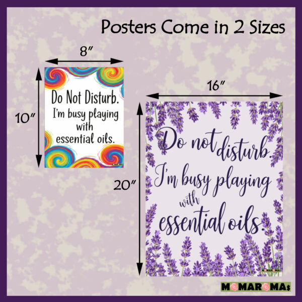 DND I'm Busy Playing with Essential Oils poster dimensions