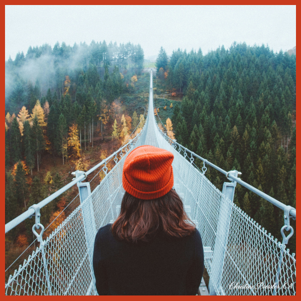 Person on Bridge Essential Oils for Life Transitions