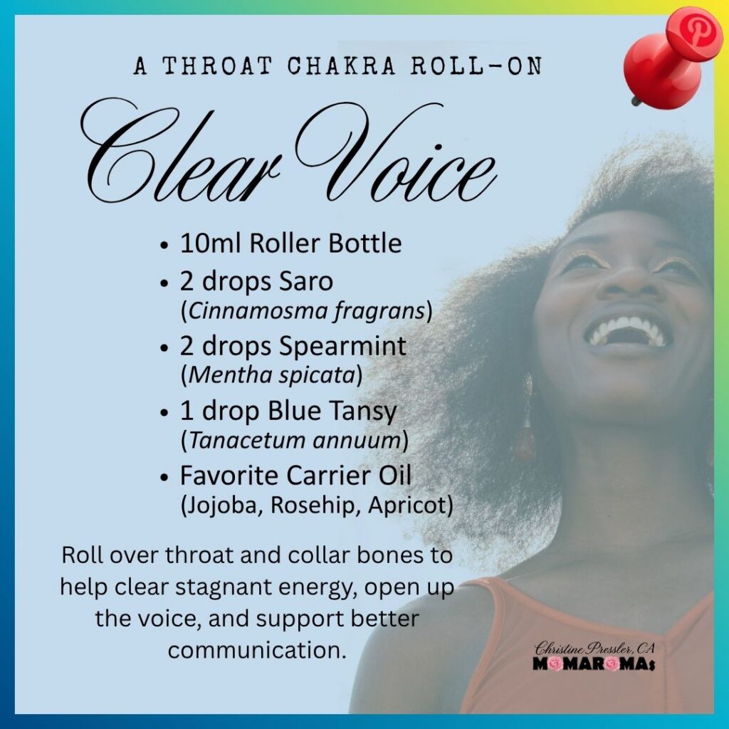 Clear Voice a Throat Chakra essential oil roll on